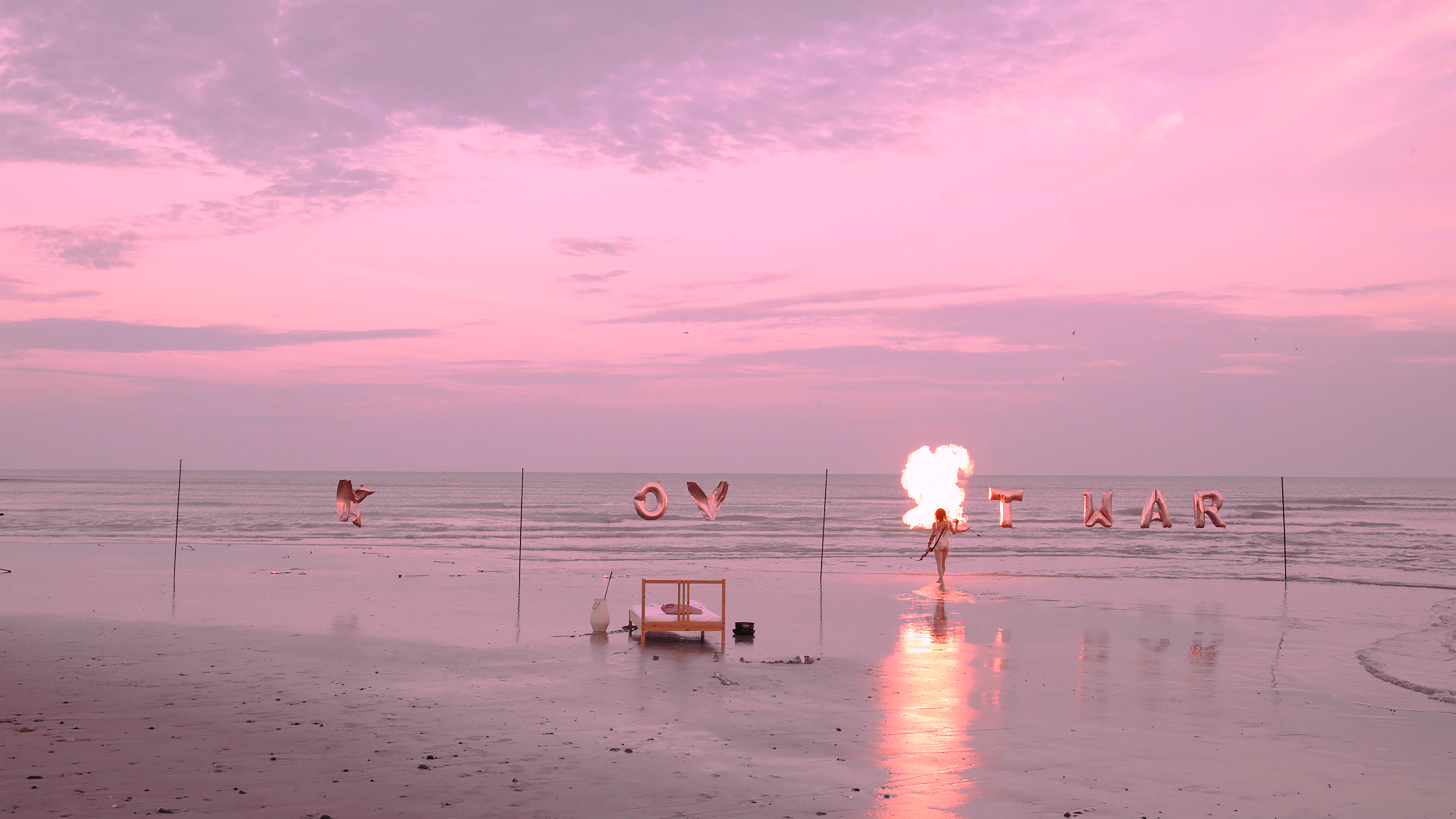 Make Love Not War — fire burst